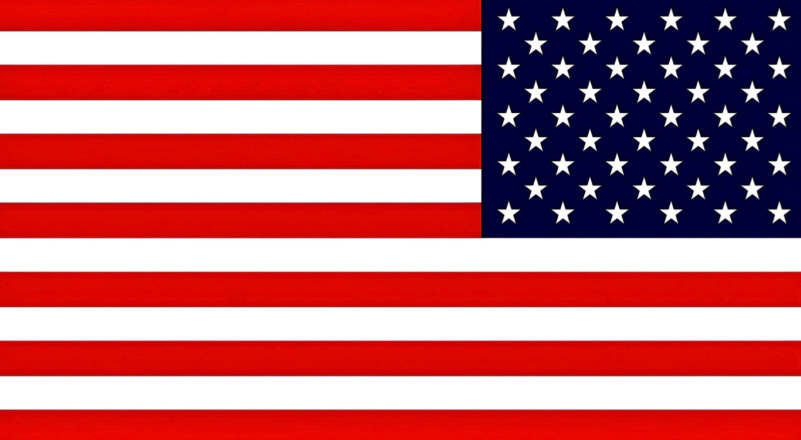 AMERICAN FLAG STICKER 4 x 2.5 inch reverse star field red white blue