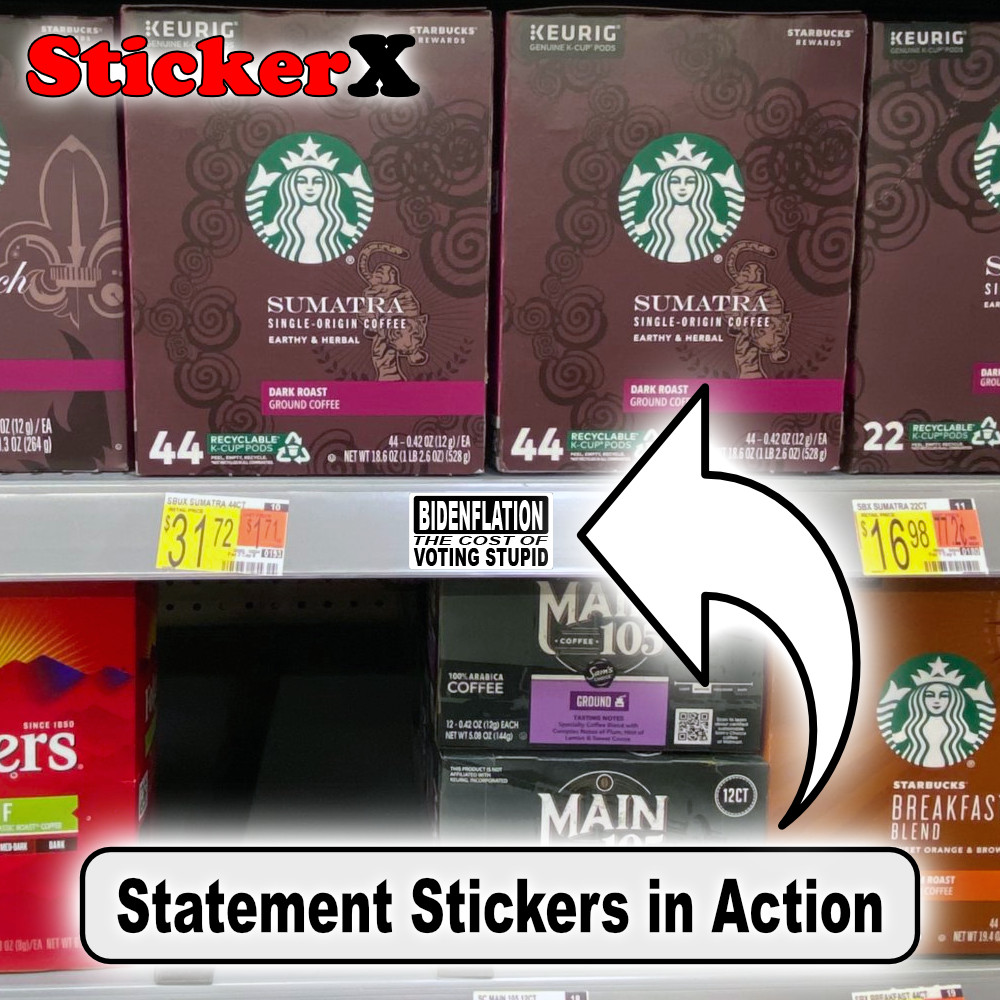 BIDENFLATION Stickers Trump 2024 Anti Joe Biden Prank Gag Joke Statement 25+ PCS