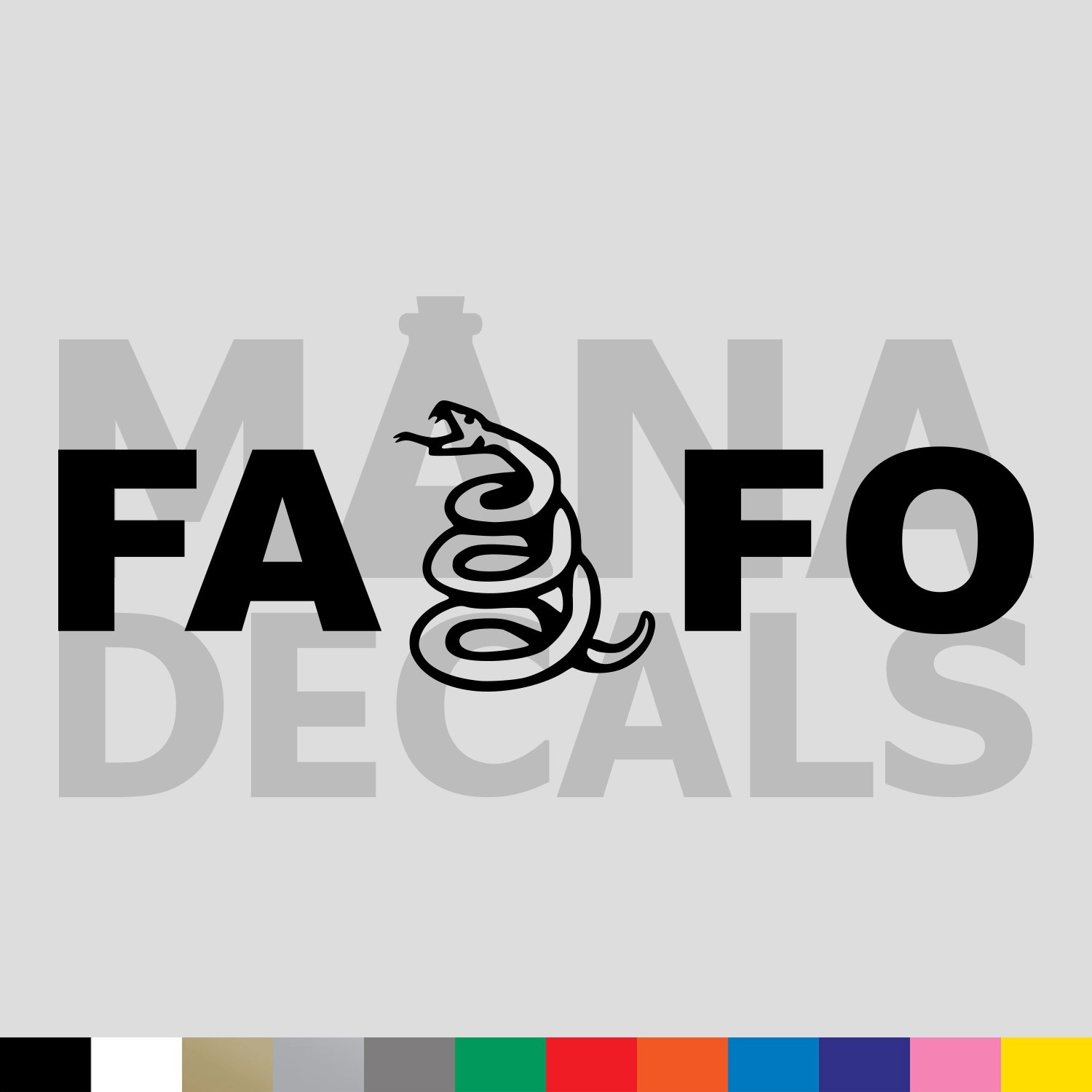 FAFO Snake Vinyl Die Cut Decal Sticker – F Around Find Out Don't Tread on Me 2A