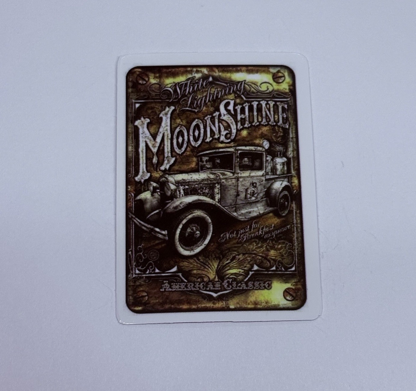 Classic Car Sticker “White Lightning Moonshine” Vinyl Decal Wall Art Decor Tc9