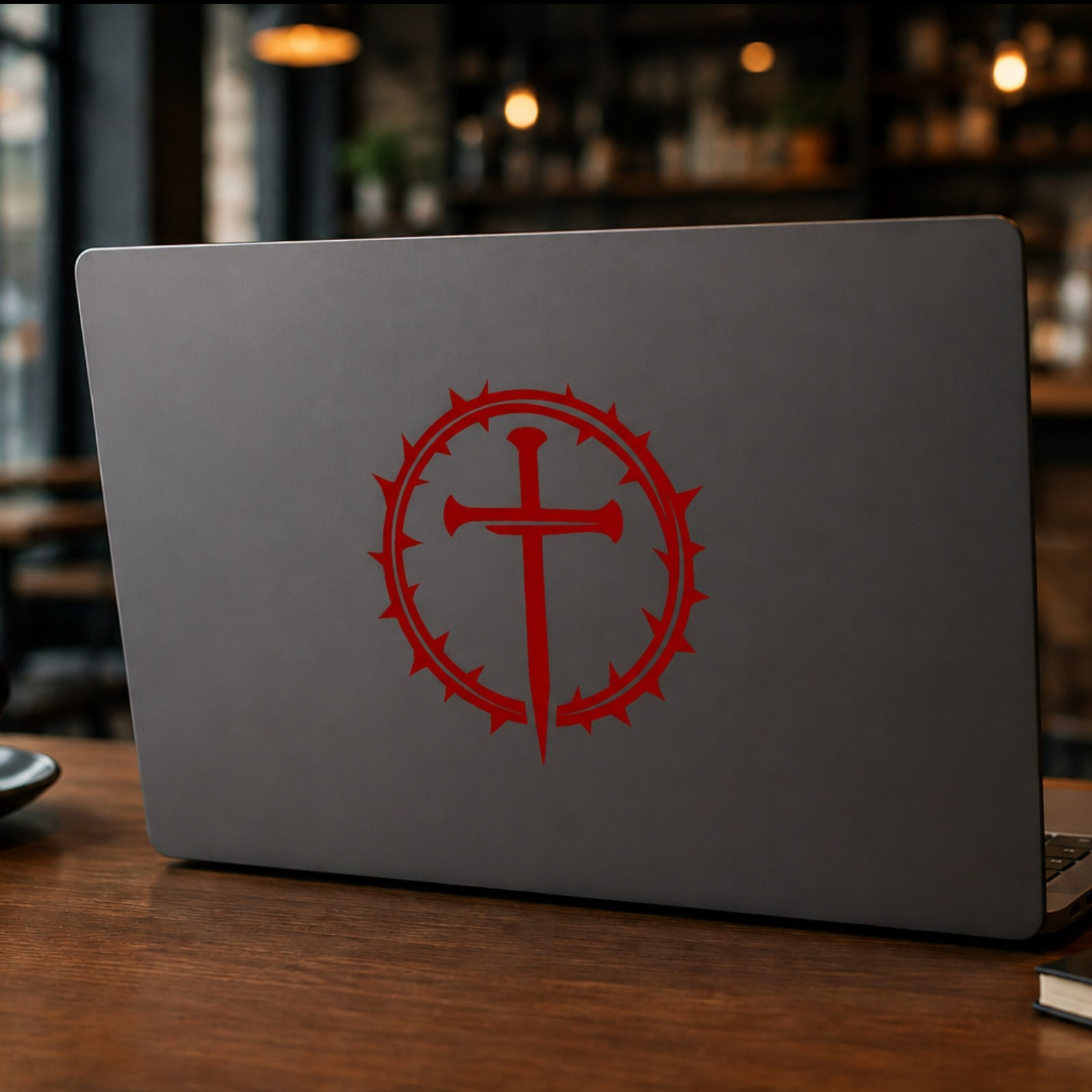 Crown of thorns and cross of nails vinyl decal- Peace sticker decal New