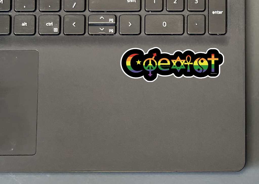 Set of 5 Mini Coexist Stickers 1×3 Inch Vinyl Decals for Phones Water Bottles
