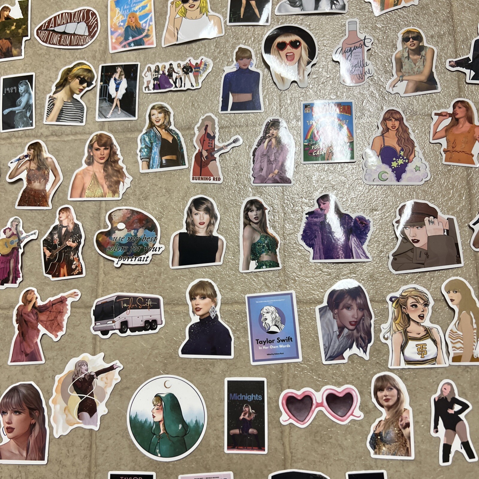100 Piece Taylor Swift Stickers Laptop Luggage Decals Dope Wall Sticker Lot D