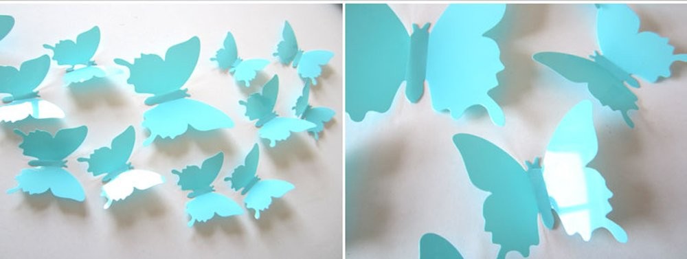 12Pcs 3D Butterfly Removable Wall Decals DIY Home Decorations Art Decor Wall …