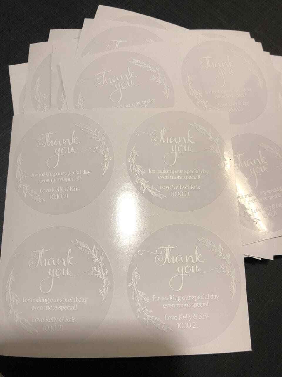 100 Custom Clear Stickers, Clear Labels transparent Stickers Bulk Print