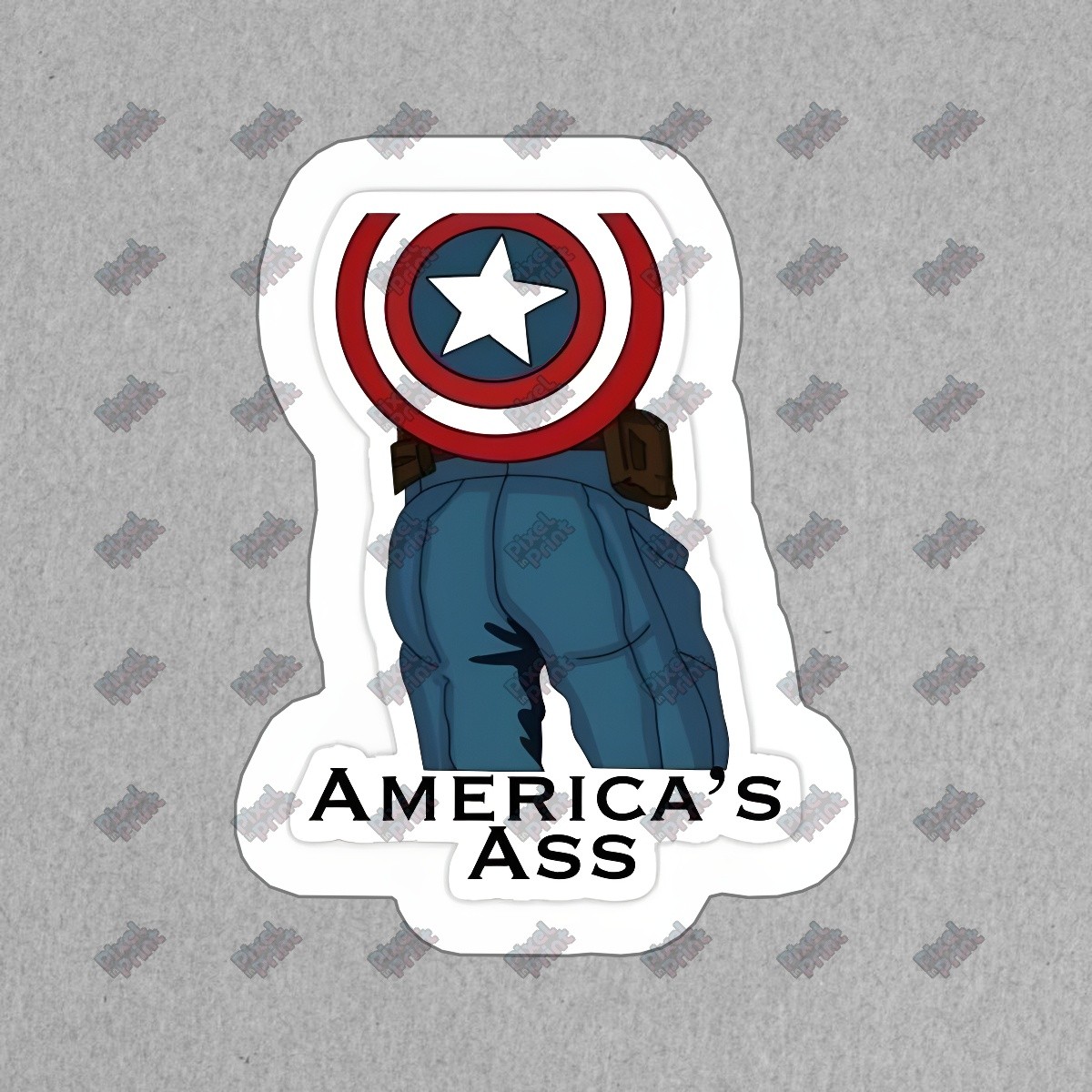 Captain America Vinyl Sticker Americas Ass Decal Perfect for Laptops, #525707