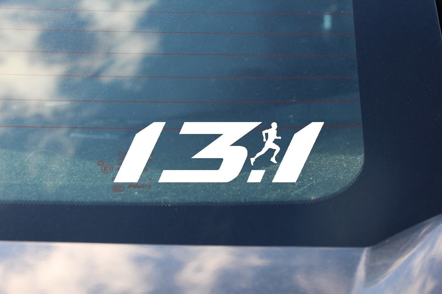 13.1 Half Marathon Decal Vinyl Sticker Man Woman Runner Running Run Jogging