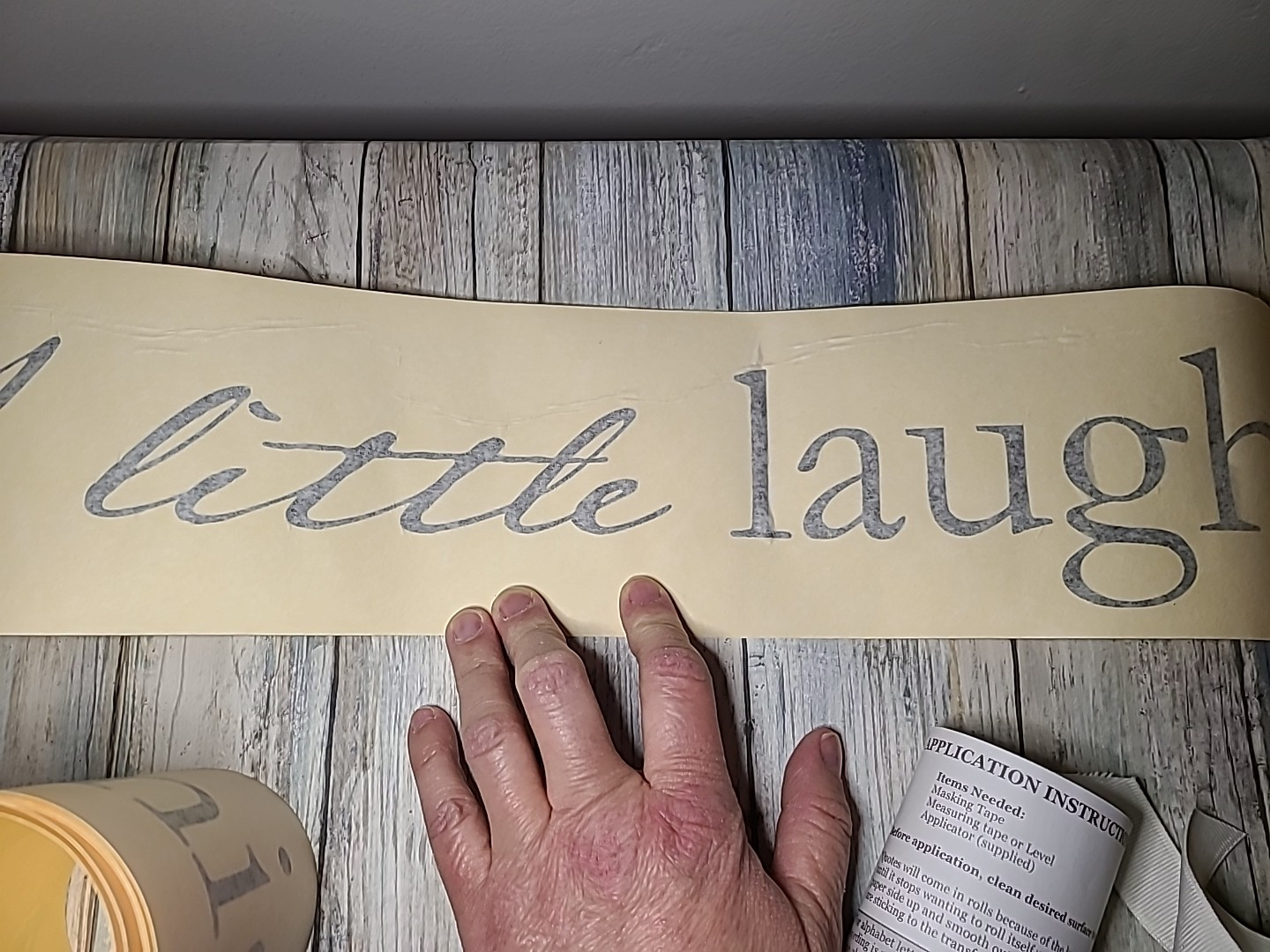 DCWV Home Removable Vinyl Wall Lettering NOB "A little laugh A little promise ..