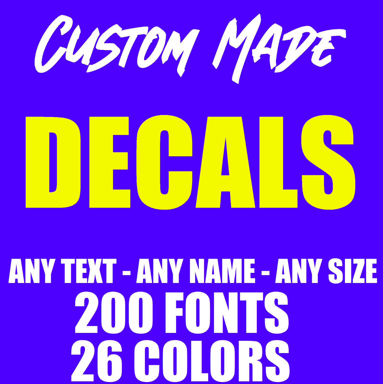 Custom Text Vinyl Lettering Sticker Decal Personalized – ANY TEXT ANY NAME {c12