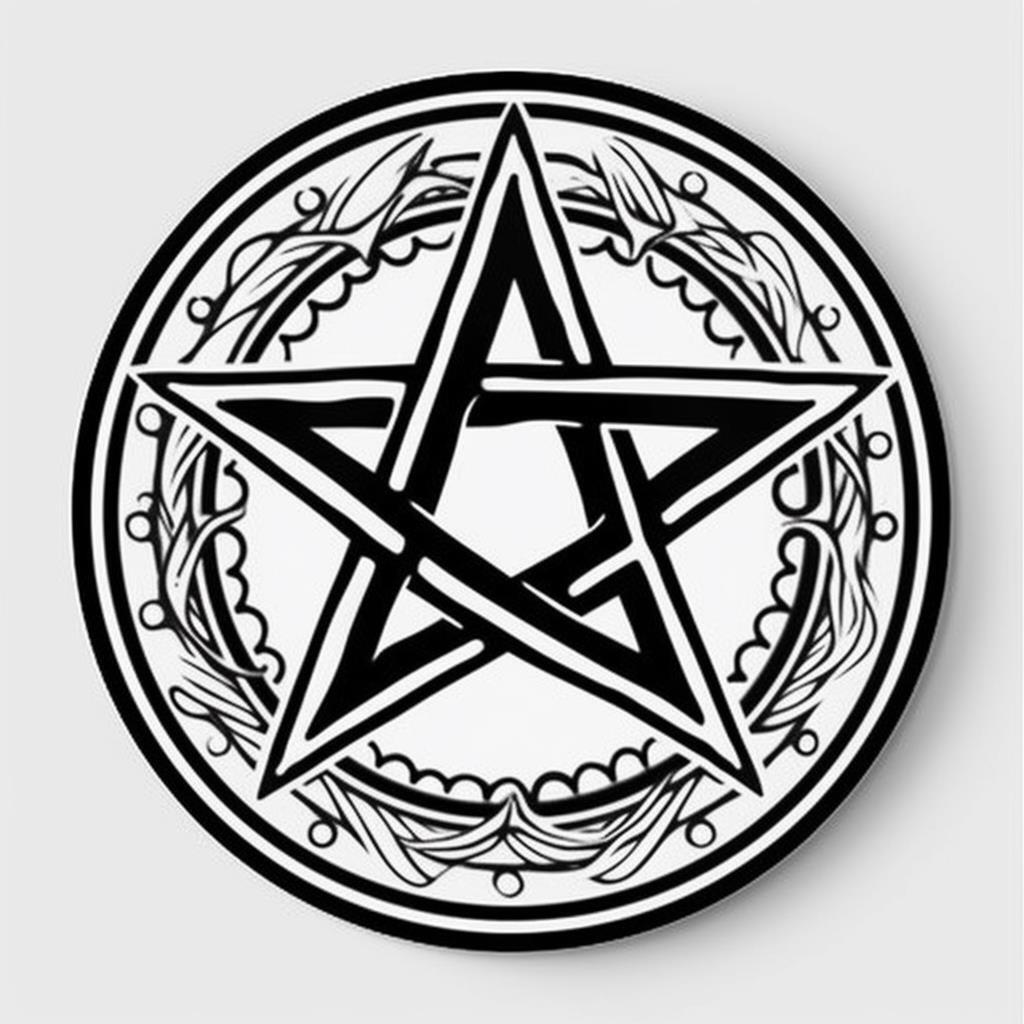 Pentagram A five-pointed star Vinyl Decal Sticker for Car, Laptop, tumbler, more