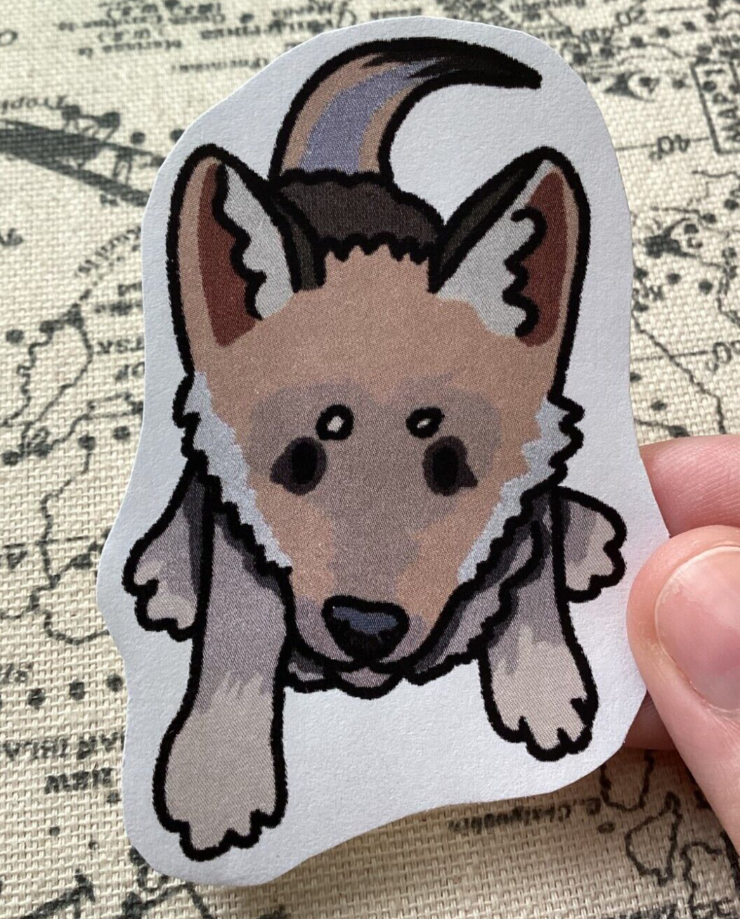 Cute Homemade Wolf Sticker -Matte Finish – Rowdy Wolf Free Shipping