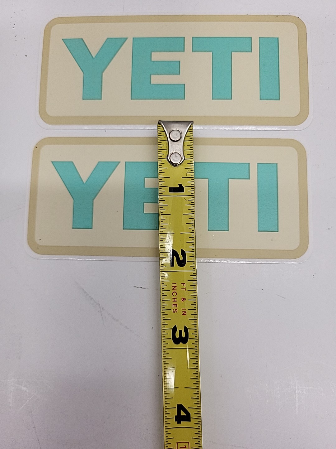 Lot of 8 Authentic YETI decals/stickers – size 4" x 2" – New