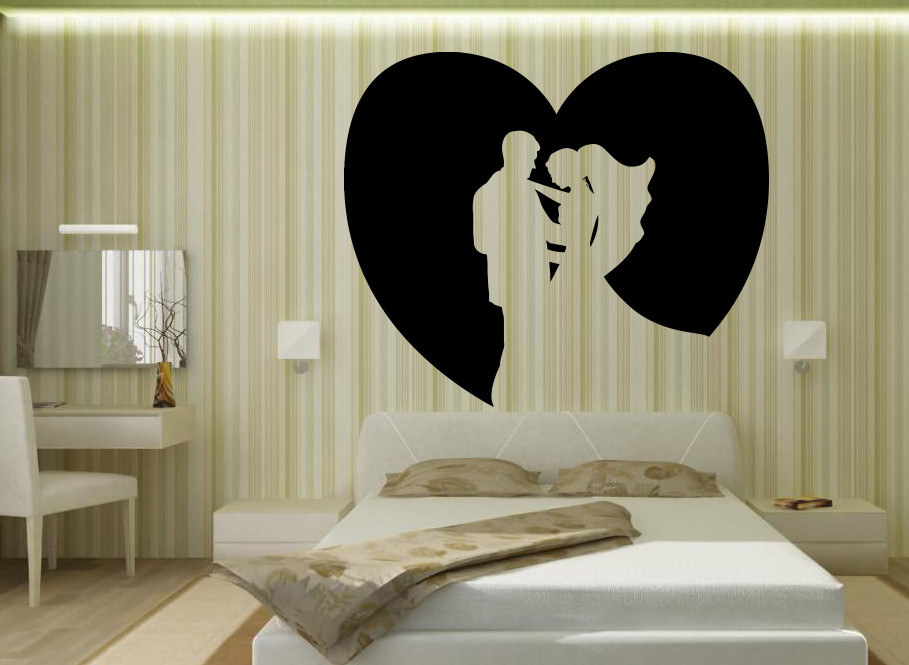 Vinyl Decal Wall Sticker Married Couple Symbol Love Wedding Decor (n1001)
