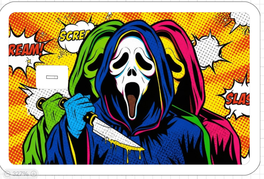 Pop Art Killer ATM Debit Credit Sticker Skin Halloween Horror Jason Michael 13th