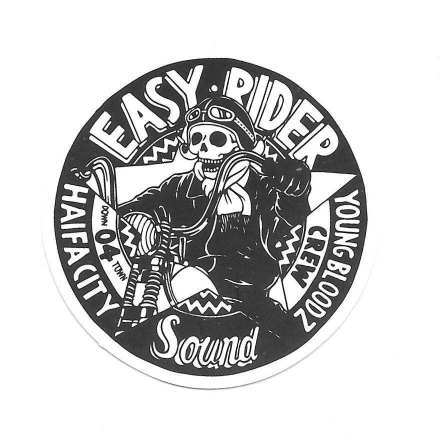 Easy Rider Skull Vinyl Sticker Die Cut Decal Biker Motorcycle Chopper Moto Art