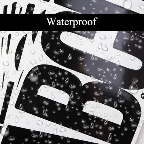 20 Sheets 6 Inch Letter Number Stickers, Self Adhesive Vinyl Capital Black