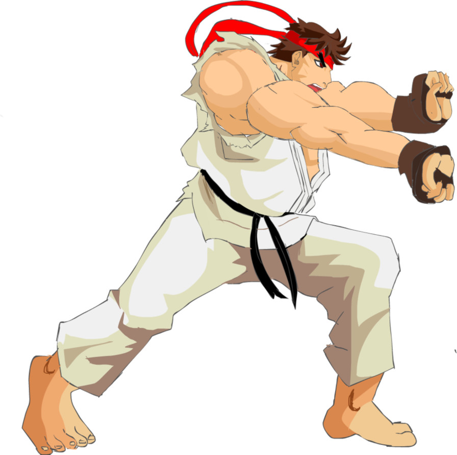 Street fighter sticker Ryu weatherproof bumper vinyl decal skate cell laptop