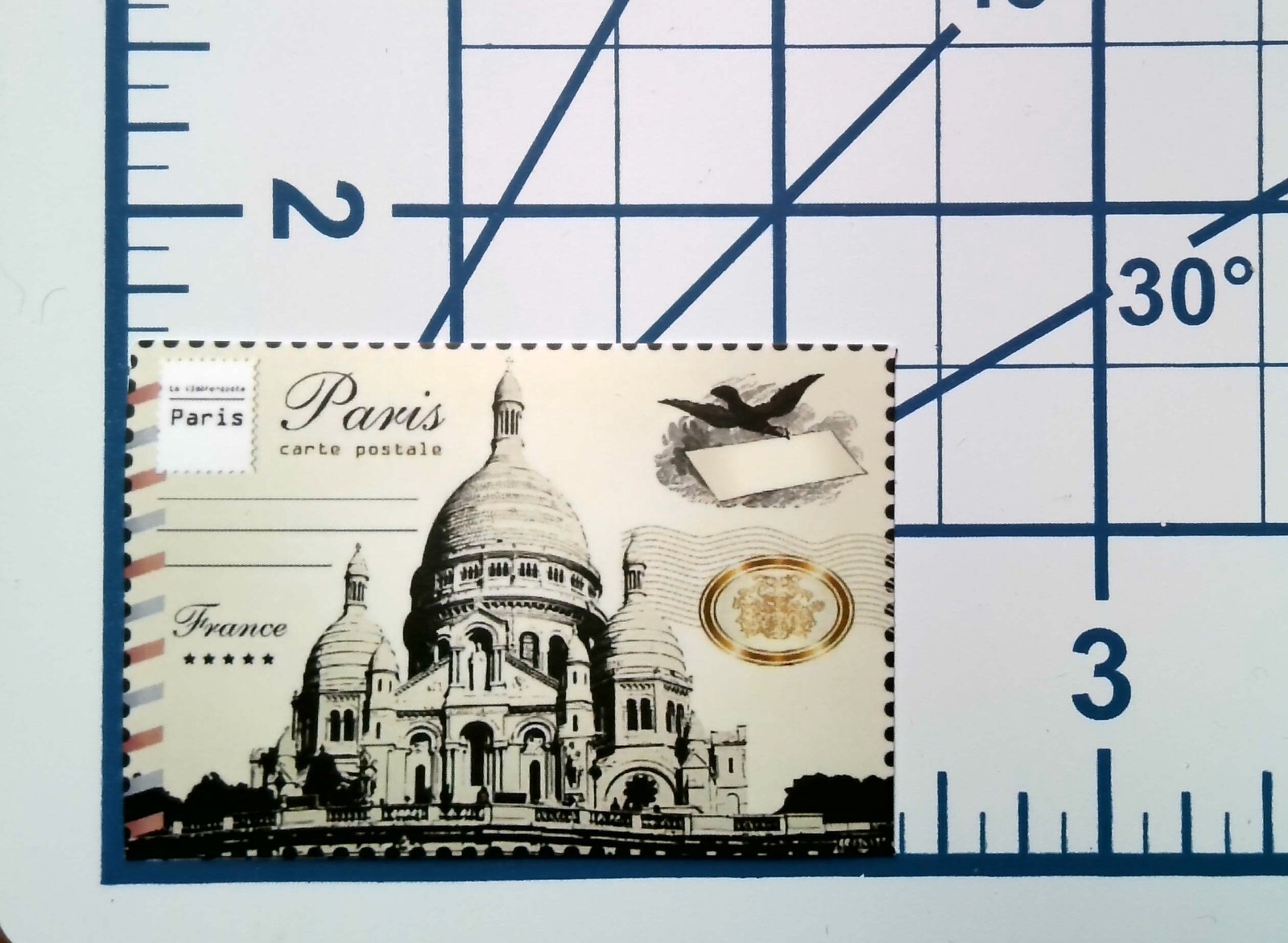 Paris Sacre Coeur Postcard France Die Cut Vinyl Sticker Decal Scrapbooking