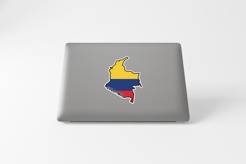 Colombia Map Flag Sticker Decal