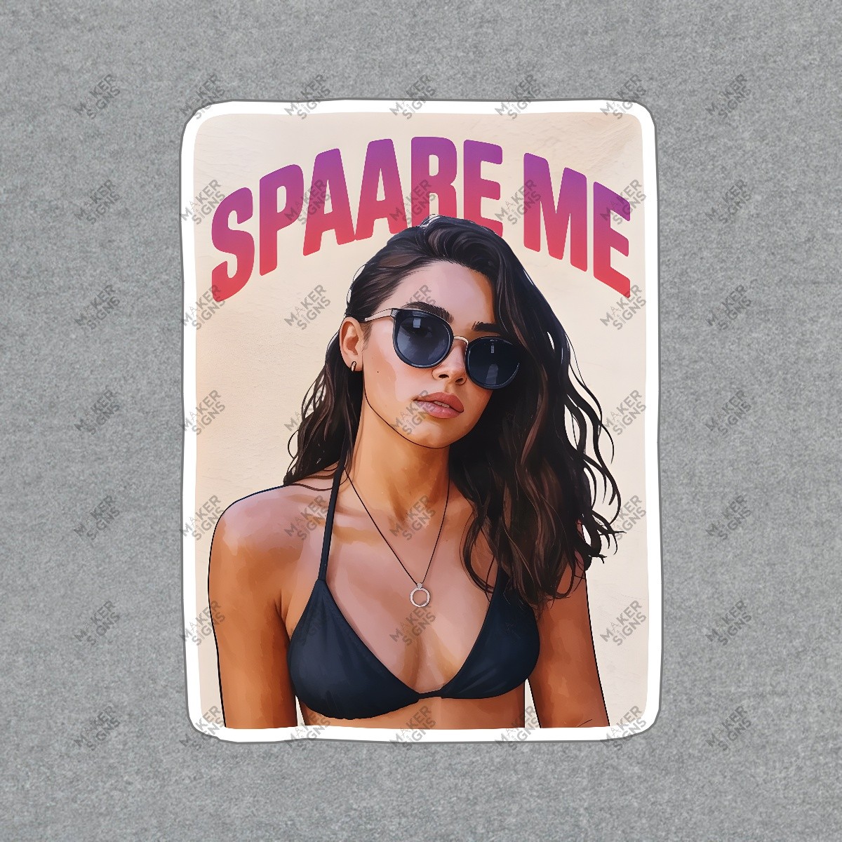 Trendy Spaare Me Summer Vibe Art Print Playful Wall Decor for Beach #7467