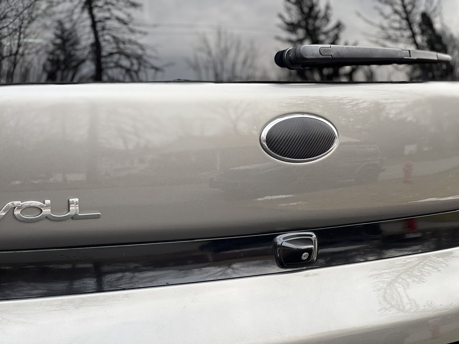 Carbon Fiber Emblem overlay decal Decals graphics fit any 2014 2015 Kia Soul