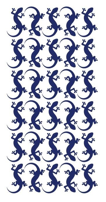 Lizard Stickers Sticker 1-1/4" DC35-065 Dark Blue