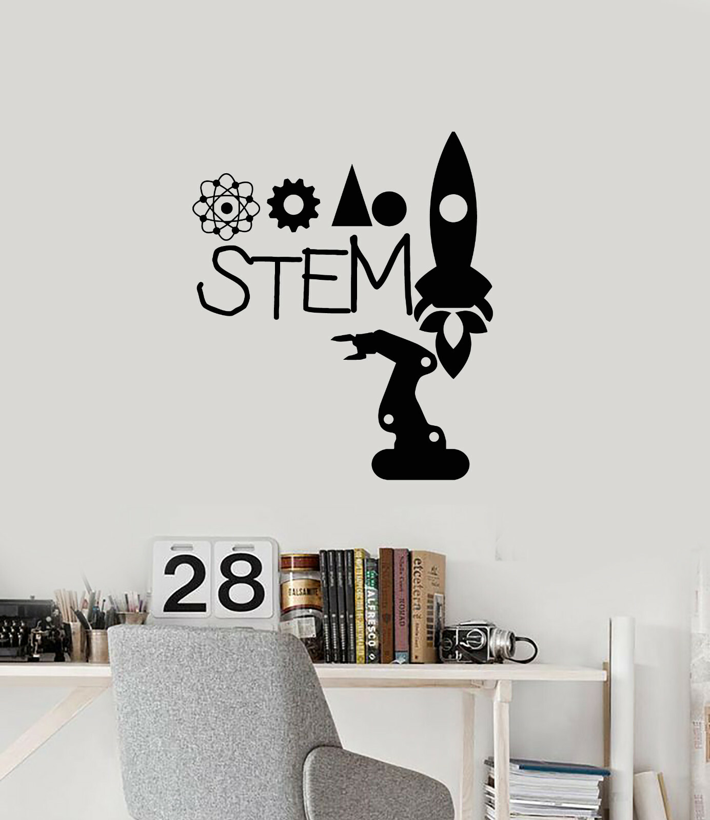 Vinyl Wall Decal Stem Education Science Lab Classroom Interior Stickers (ig5927)