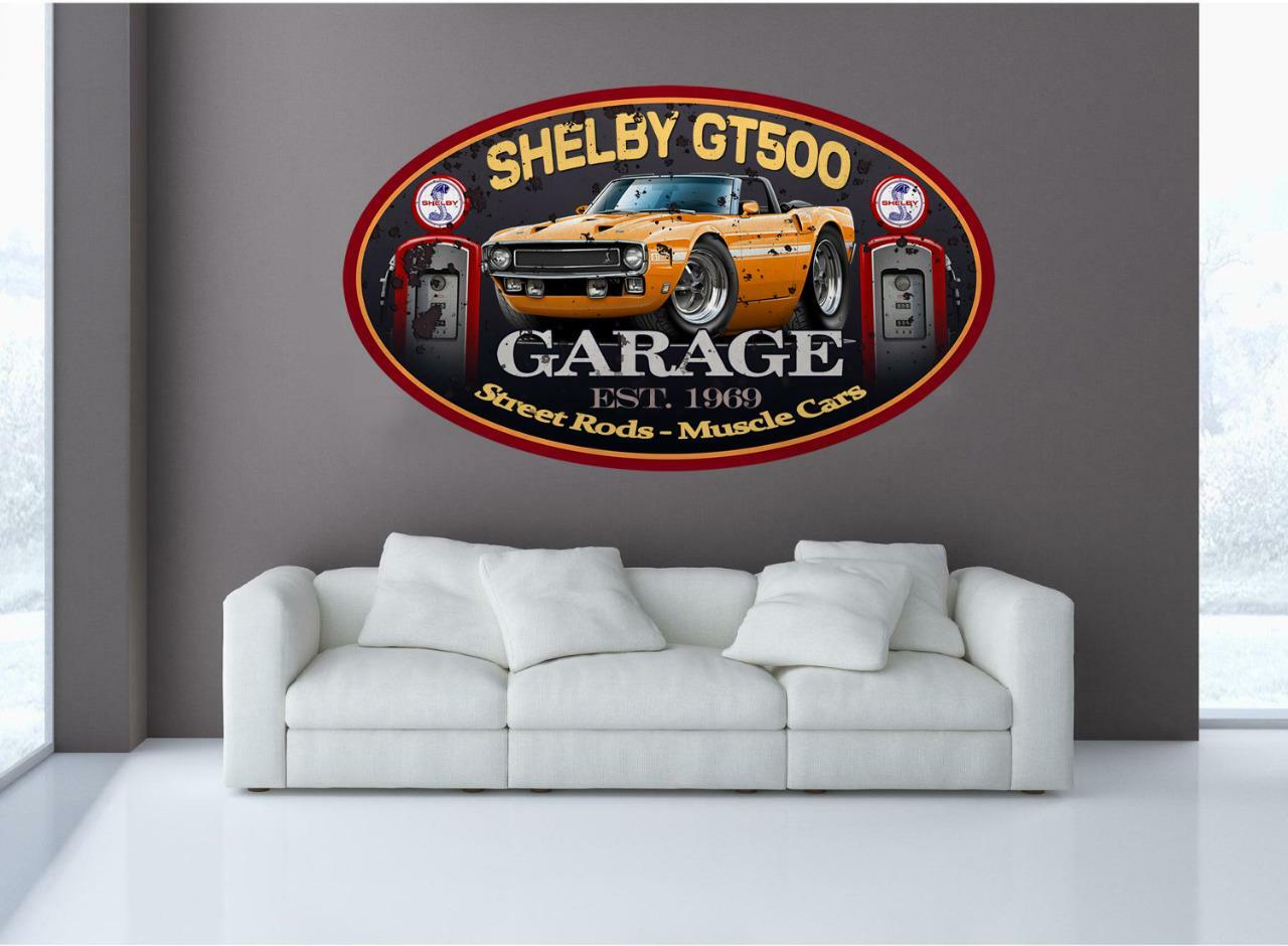 1969 1970 Shelby GT500 Mustang Convertible Garage Sign Wall Art Graphic Sticker