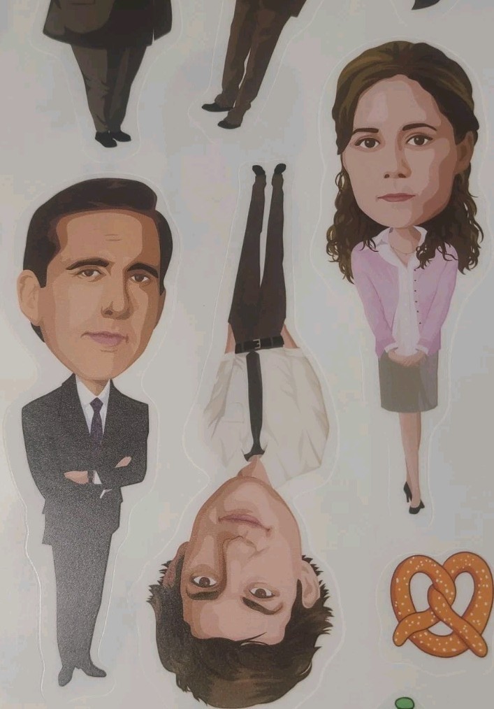 Six Sets of The Office Wall Decals 10 Stickers Per Sheet Wall Laptop New