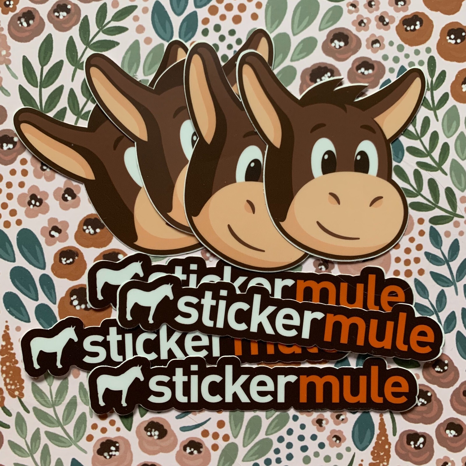 Set of 8 Sticker Mule Logo Vinyl Stickers Decals Pack Lot Cartoon Donkey Cute