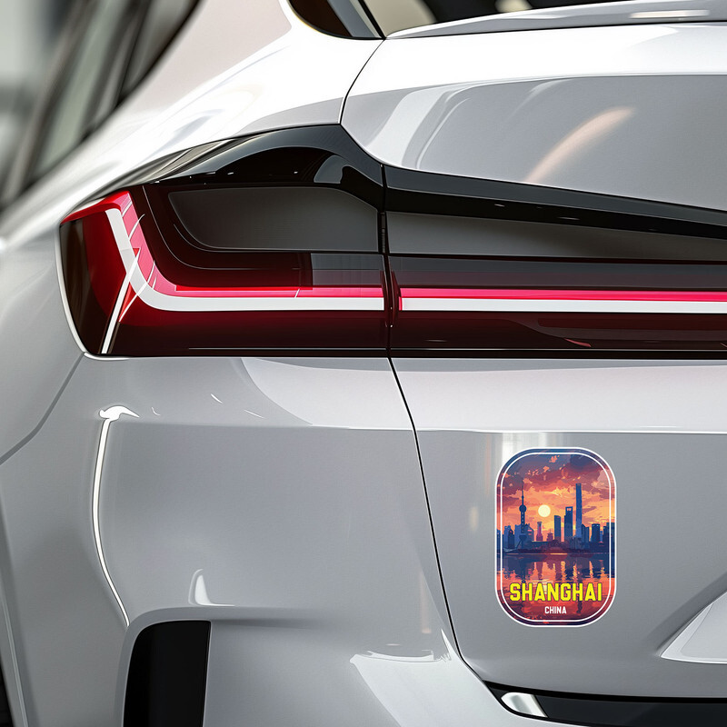 Sunrise China Shanghai City Car Bumper Sticker Vinyl Decal