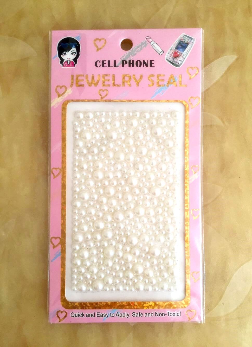 10 PCS White Pearl Jewel Cell Phone Decal Decor Gem Sticker Sheets Set Lot New