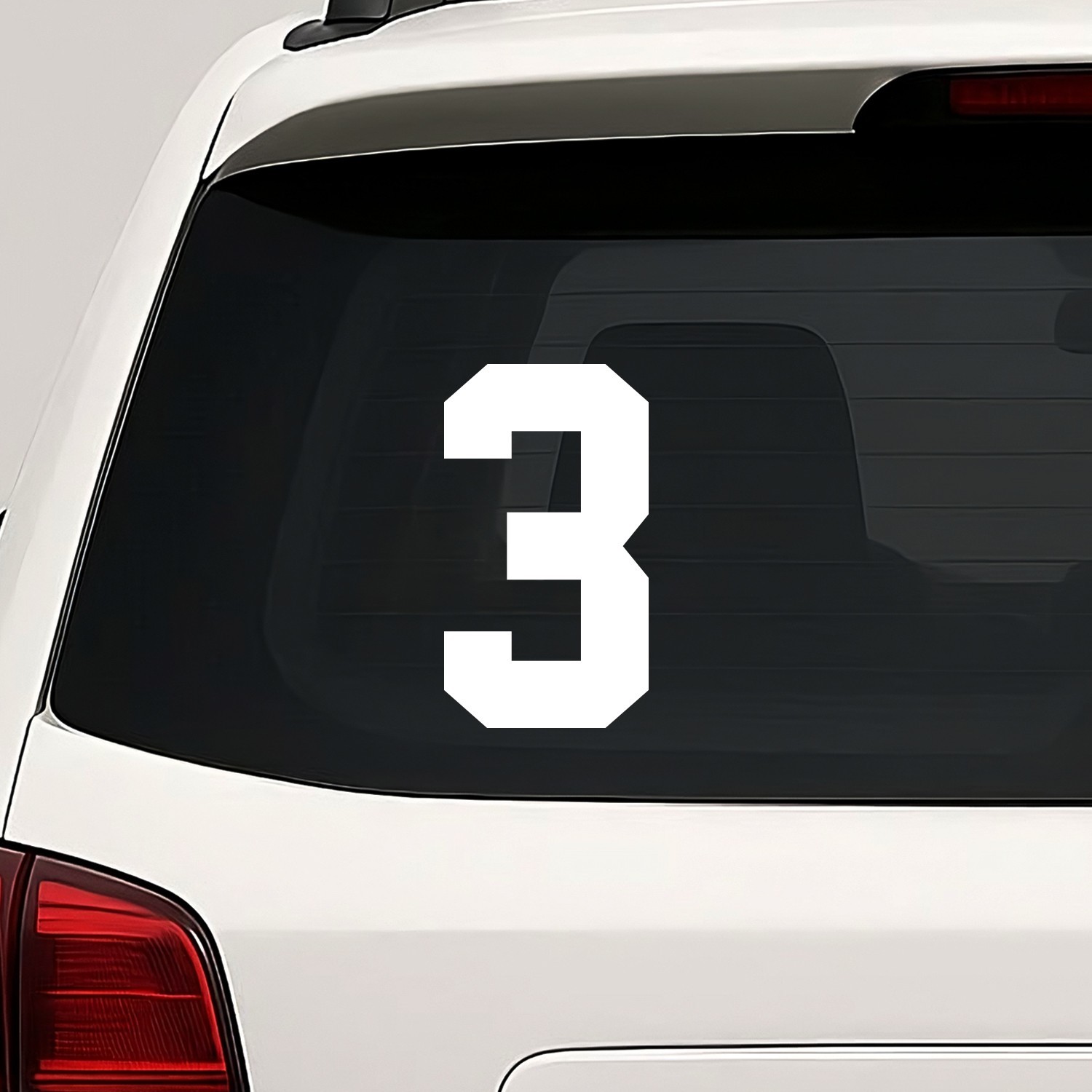 Number Three 3 Vinyl Die Cut Decal Sticker – Jersey Sport Athlete