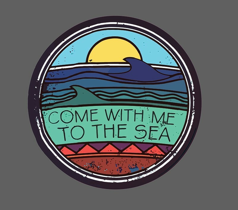 Come With Me To The Sea Sticker Waterproof – Buy Any 4 For $1.75 Each Storewide!