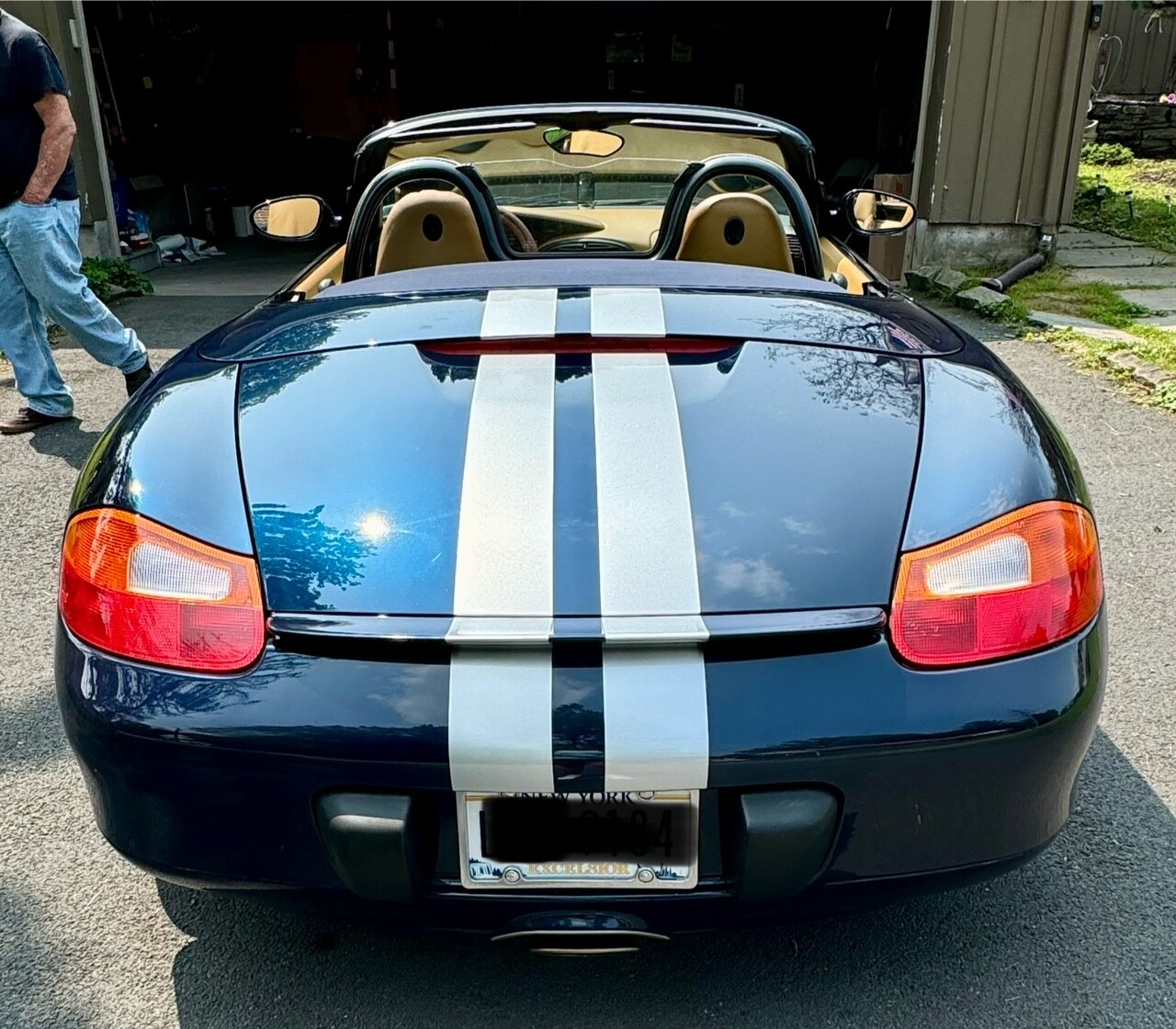 Hood Rear and Rocker Stripe Stripes Graphics kit Compatible with Porsche Boxster
