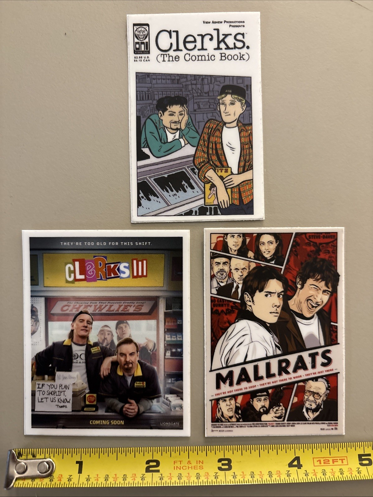 Clerks Mallrats (Sticker Lot Of 3-Dishwasher Safe) Movies Comic Kevin Smith