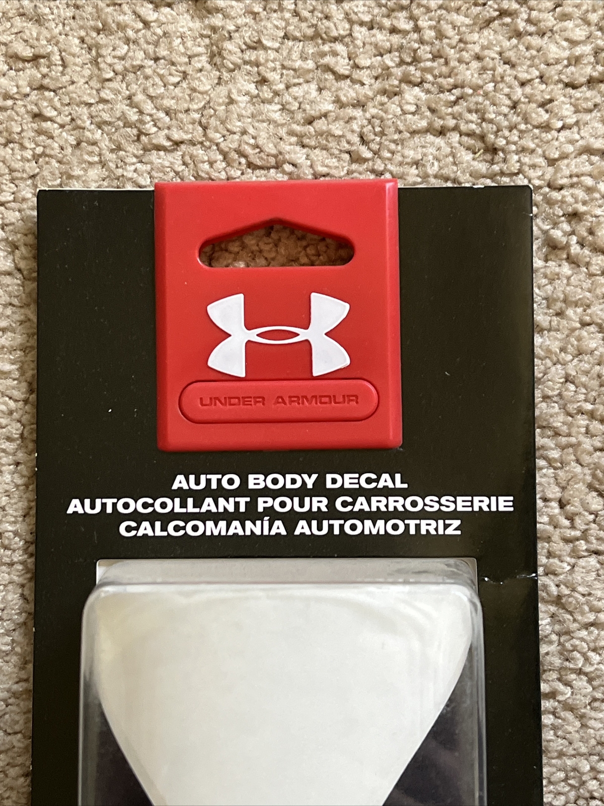 NEW OEM 15” X 8.5” Paint Safe Auto UNDER ARMOUR UA Logo Decal BLACK MSRP $25