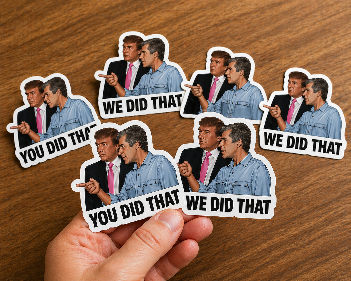 Trump I Did That 8-Piece Premium Sticker Pack 3.3” Waterproof Decal for Gas Pump