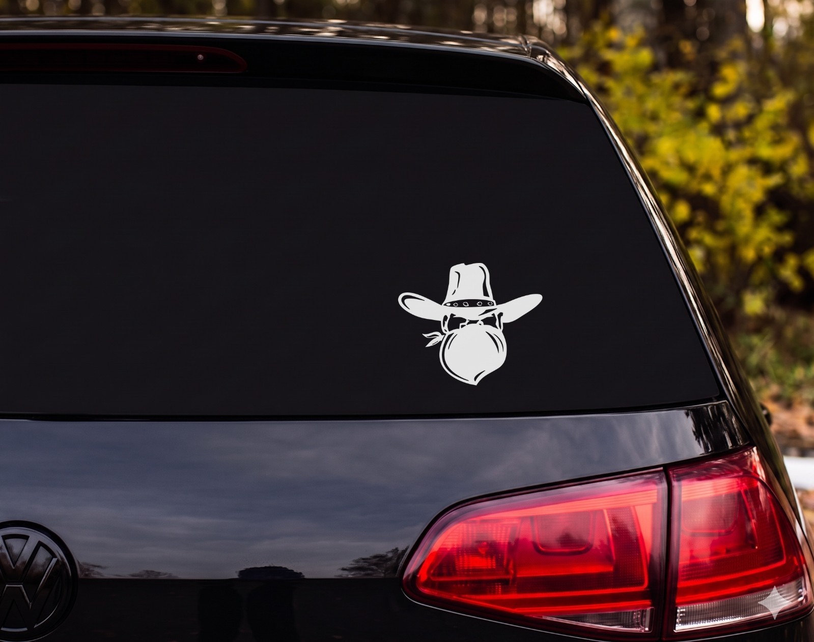 Cowboy Bandit Outlaw Silhouette Vinyl Decal Sticker Car Wall | Western Fan Gift