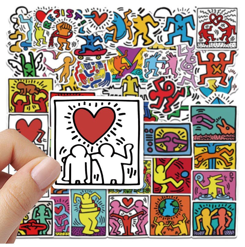 100pcs Waterproof Keith Haring Stickers, Artist STICKERS