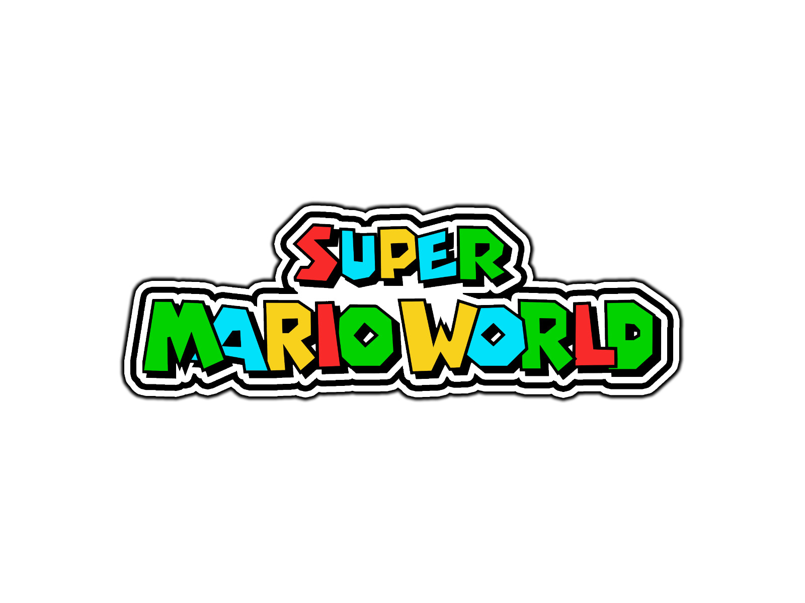 Super Mario World Logo Waterproof Vinyl Sticker Decal Die-Cut