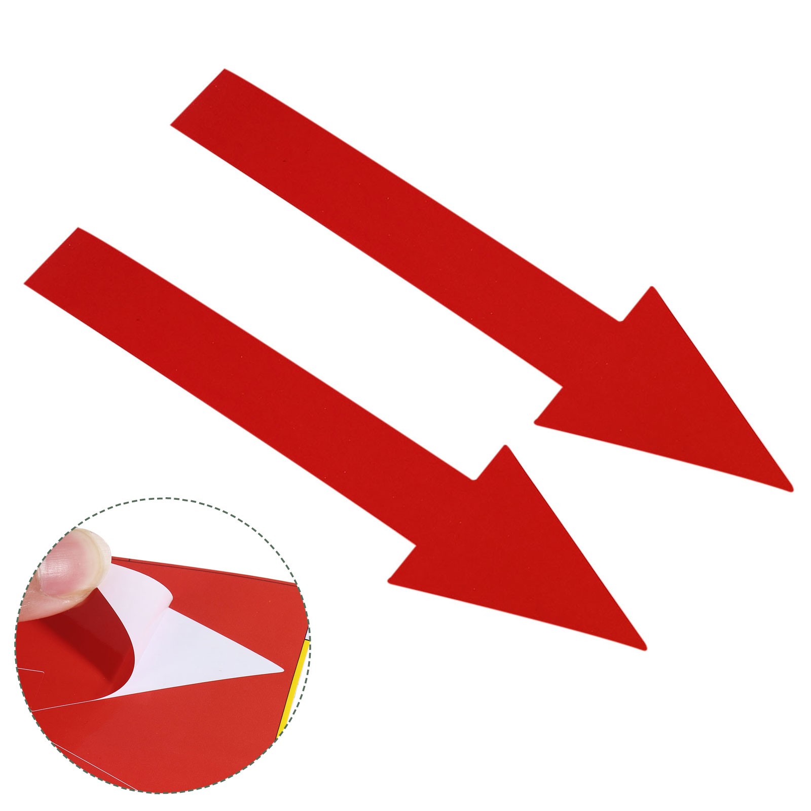 24pcs Arrow Sticker 20x5cm PVC Removable Self Adhesive Waterproof Signs Red