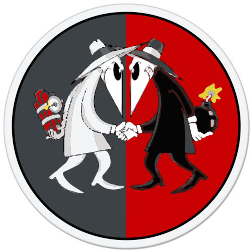 Opposites Yin Yang Bomb Dynamite car bumper sticker decal 4" x 4"