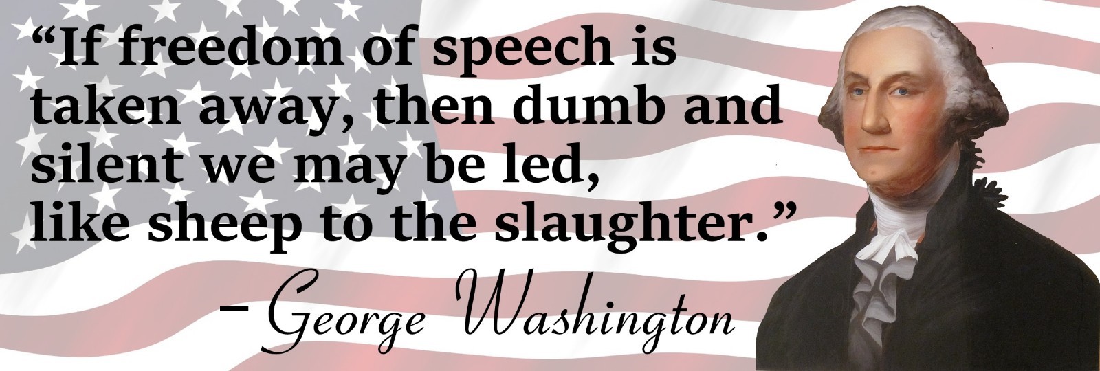 George Washington President Quote Freedom of Speech Bumper Sticker Decal 1st Am
