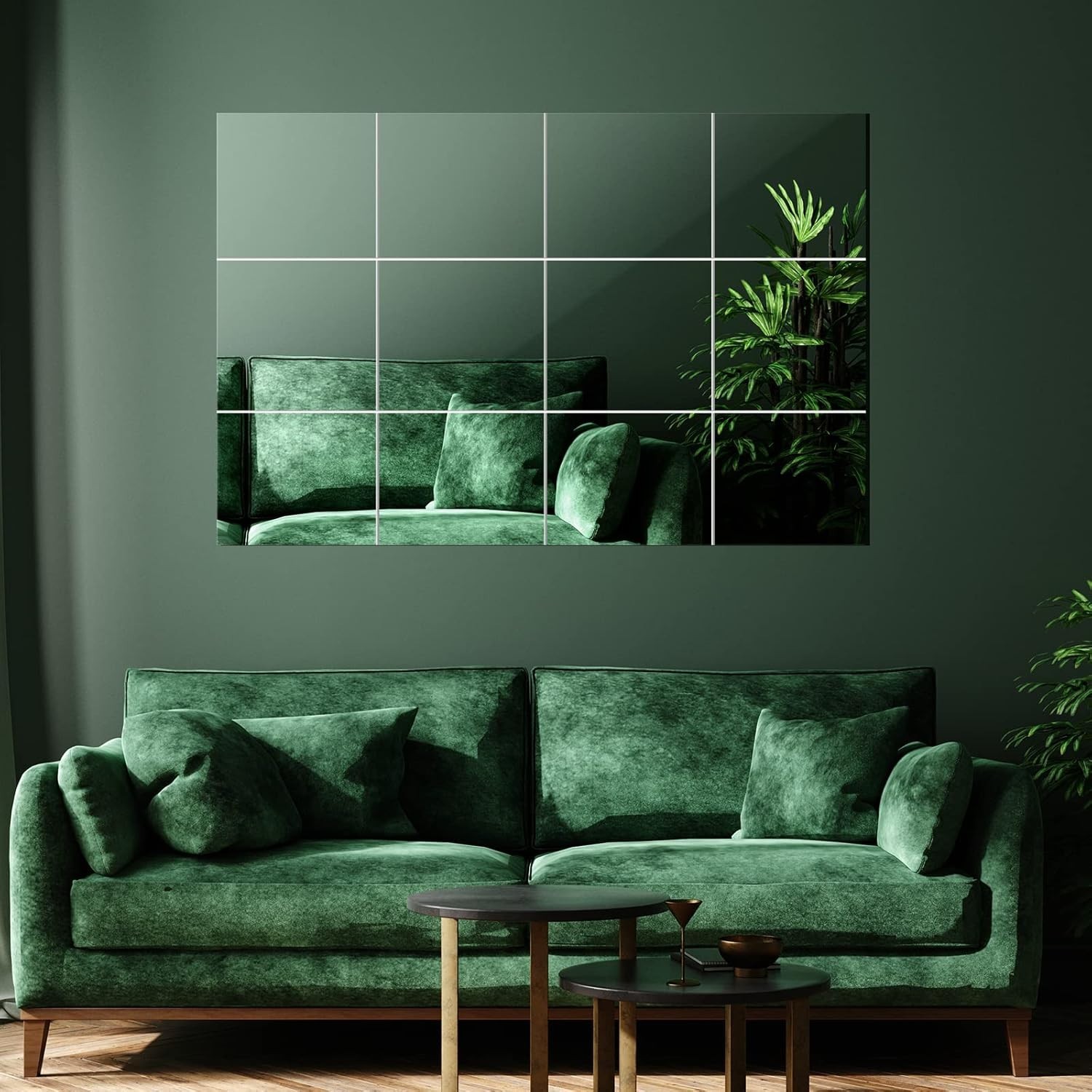 Flexible & Lightweight 9-Piece Mirror Stickers for Artful Home Transformations