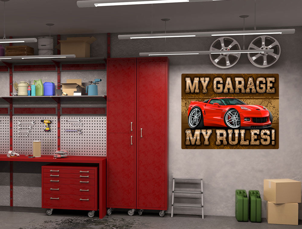 2005-08 Corvette Z06 Coupe My Garage My Rules Wall Art Graphic Sticker