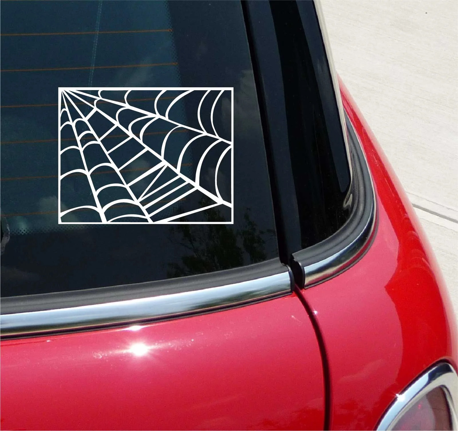 SPIDER WEB SPIDERWEB CORNER WINDOW GRAPHIC DECAL STICKER ART CAR WALL DECOR