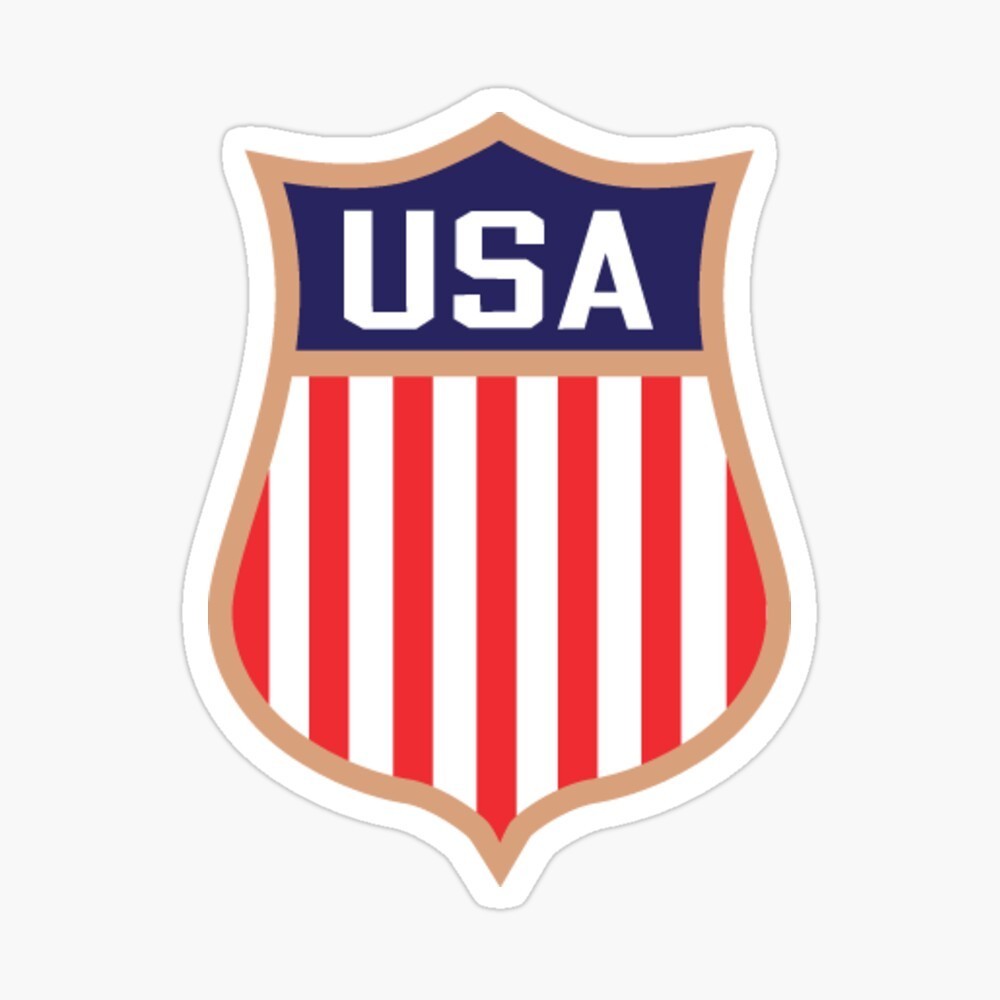 Weather Resistant Vinyl Sticker/Decal – Team USA Hockey Shield Badge 04