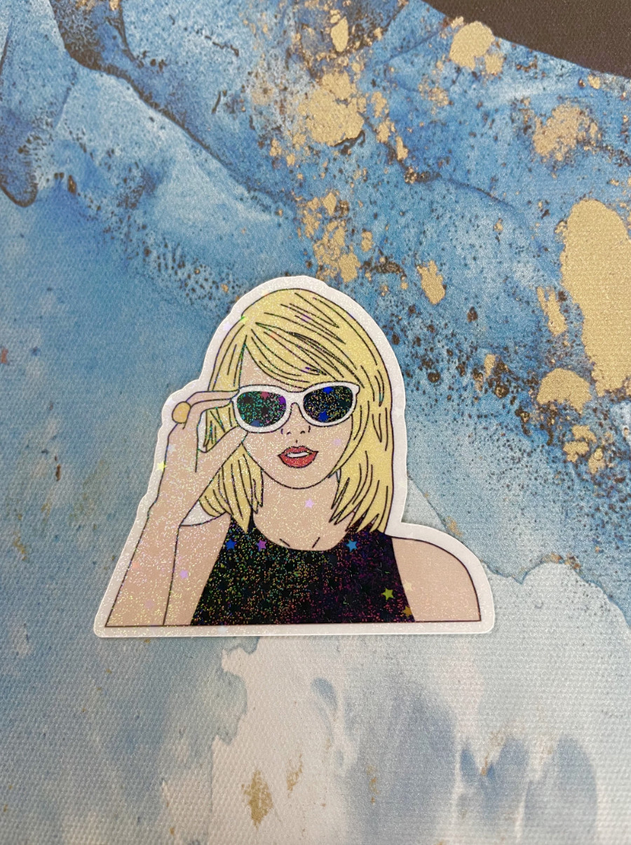 Taylor Swift Sticker I Gloss or Holographic Laminate l Waterproof Decal