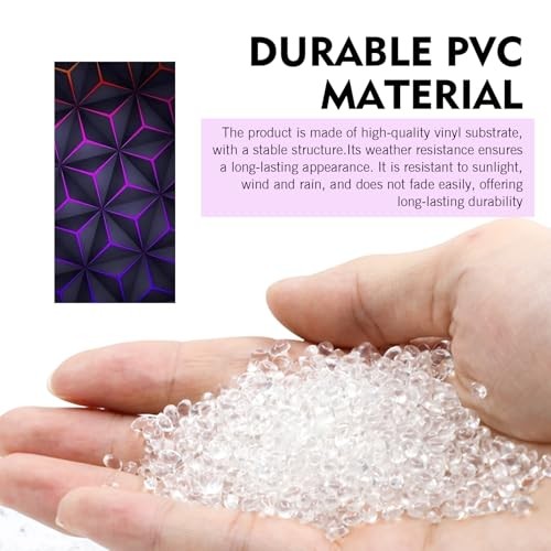 2 PCS B Pillar Sticker Decal, 9.84" ×19.6" Personalized Hexagon Geometric